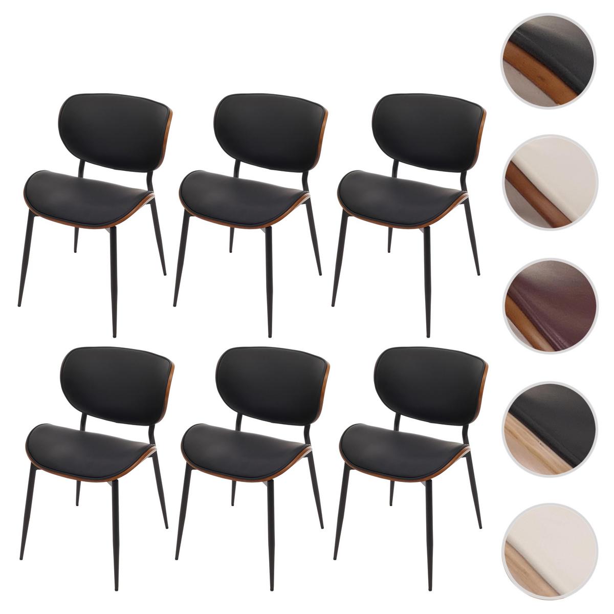 ESSZIMMERSTUHL Walnuss Dekor, Schwarz - Walnussfarben/Schwarz, Textil (50/80/51cm) - MCW