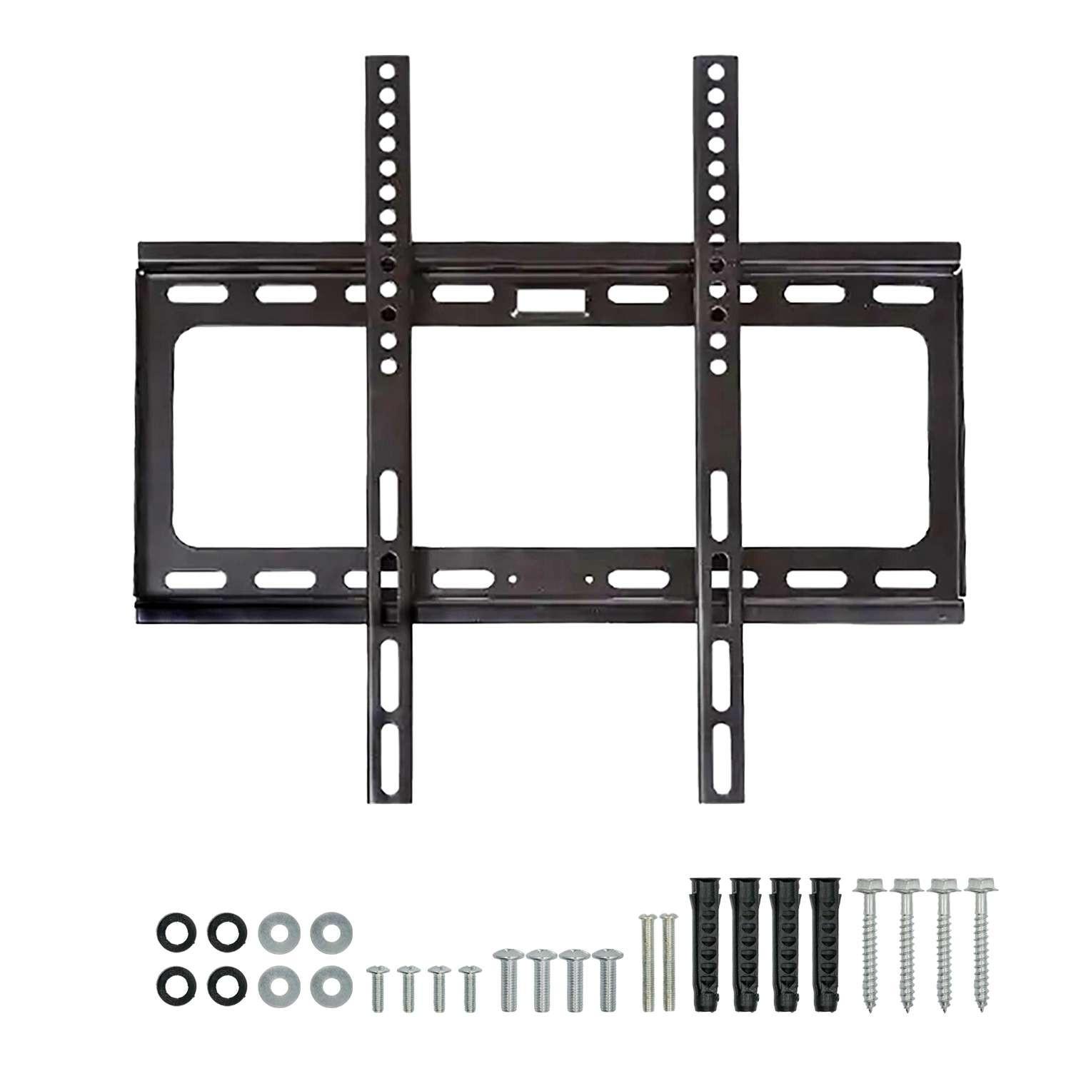 TV-WANDHALTERUNG aus Edelstahl - Schwarz, Metall (42.7/2.3/46cm)