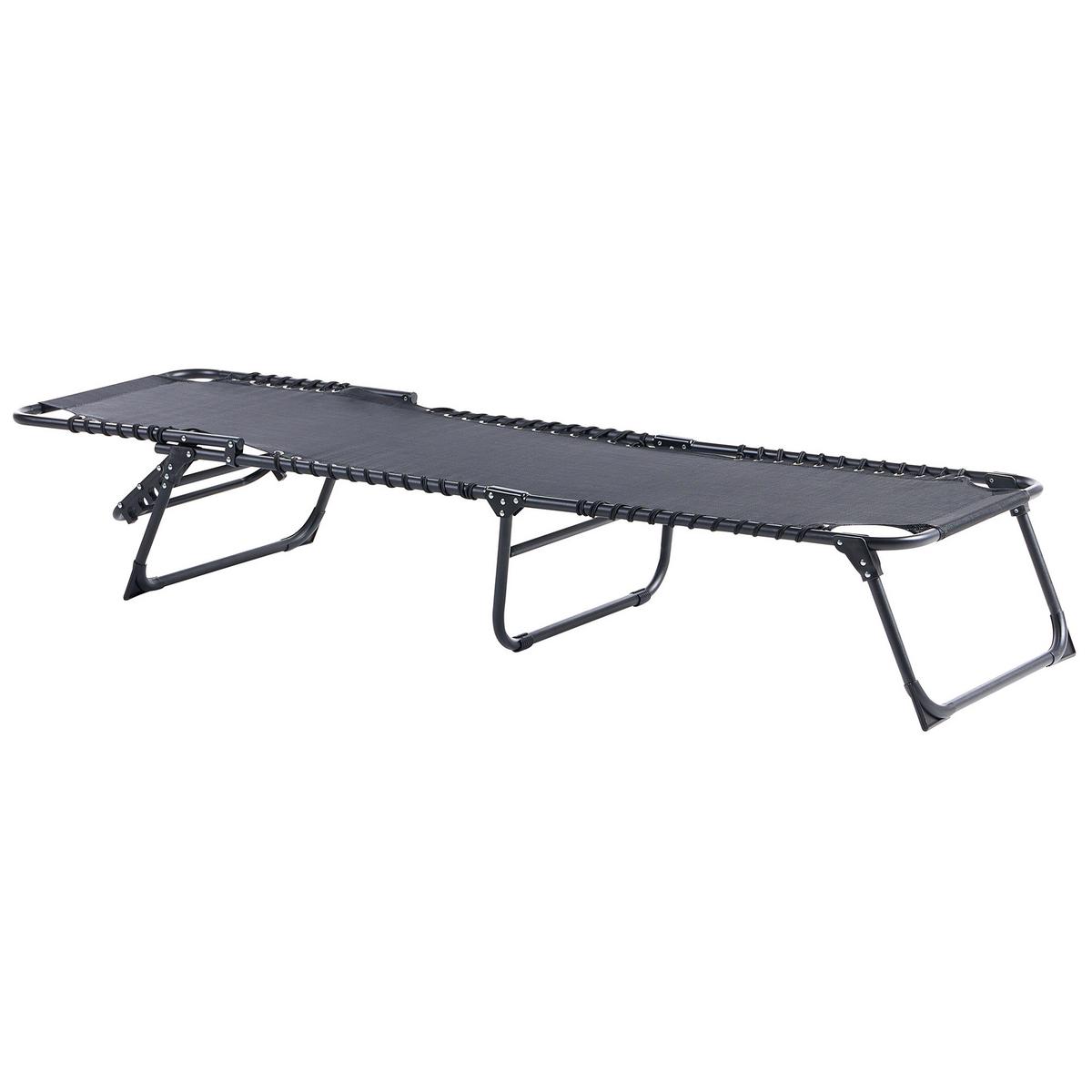 SONNENLIEGE Schwarz Ambato - Schwarz, Metall (58/30/188cm)