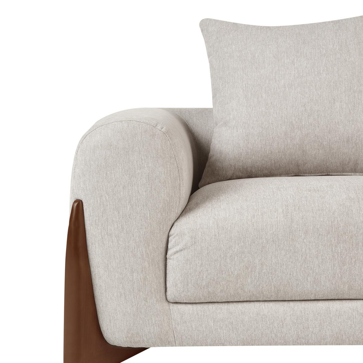 3-SITZER-SOFA Taupe Vinliden - Beige/Braun, Textil (217/62/87cm) - Beliani