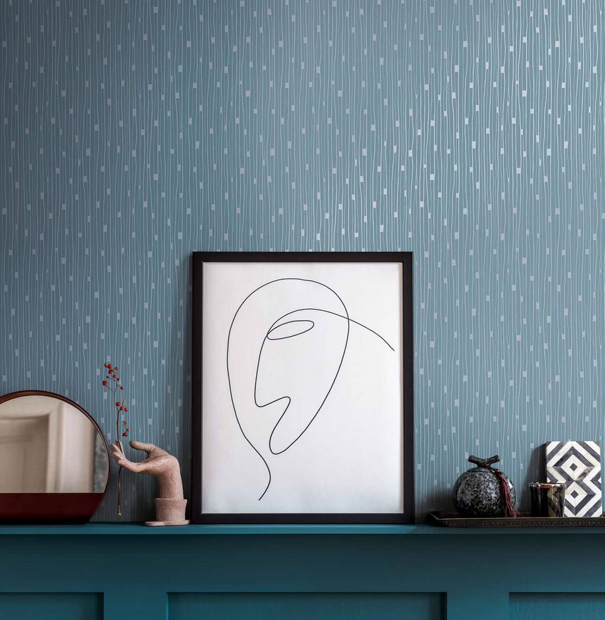 VLIESTAPETE Blau 53/1005 cm - Blau, Textil (53/1cm) - KUNSTLOFT