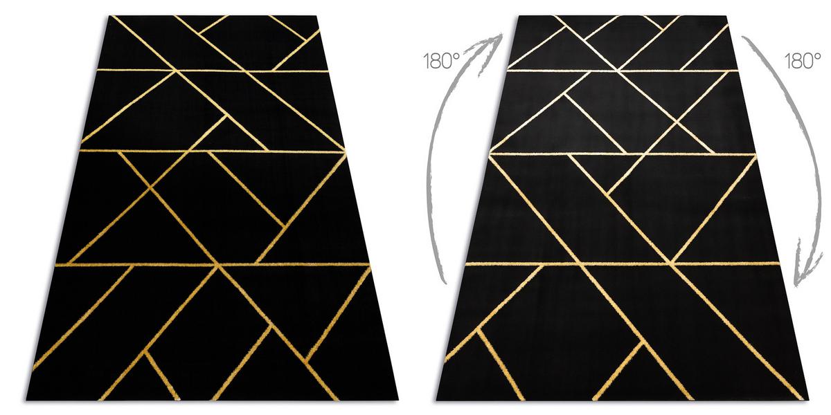 TEPPICH Emerald 160/220 cm - Schwarz, Textil (160/220cm) - rugsX