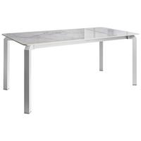 GARTENTISCH 180/90 cm Stein Weißer Marmor Feletto - Weiß, Stein (180/90/76cm) - Beliani