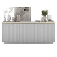 KOMMODE Selene 3D Weiß Matt Glamour 167 cm - Weiß, Holzwerkstoff (166.8/71.4/35cm) - Meble Lindner