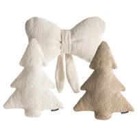 DEKOKISSEN 3er-Set Hellbeige 30/35 cm Winterland - Beige, Textil (30/35cm) - Beliani