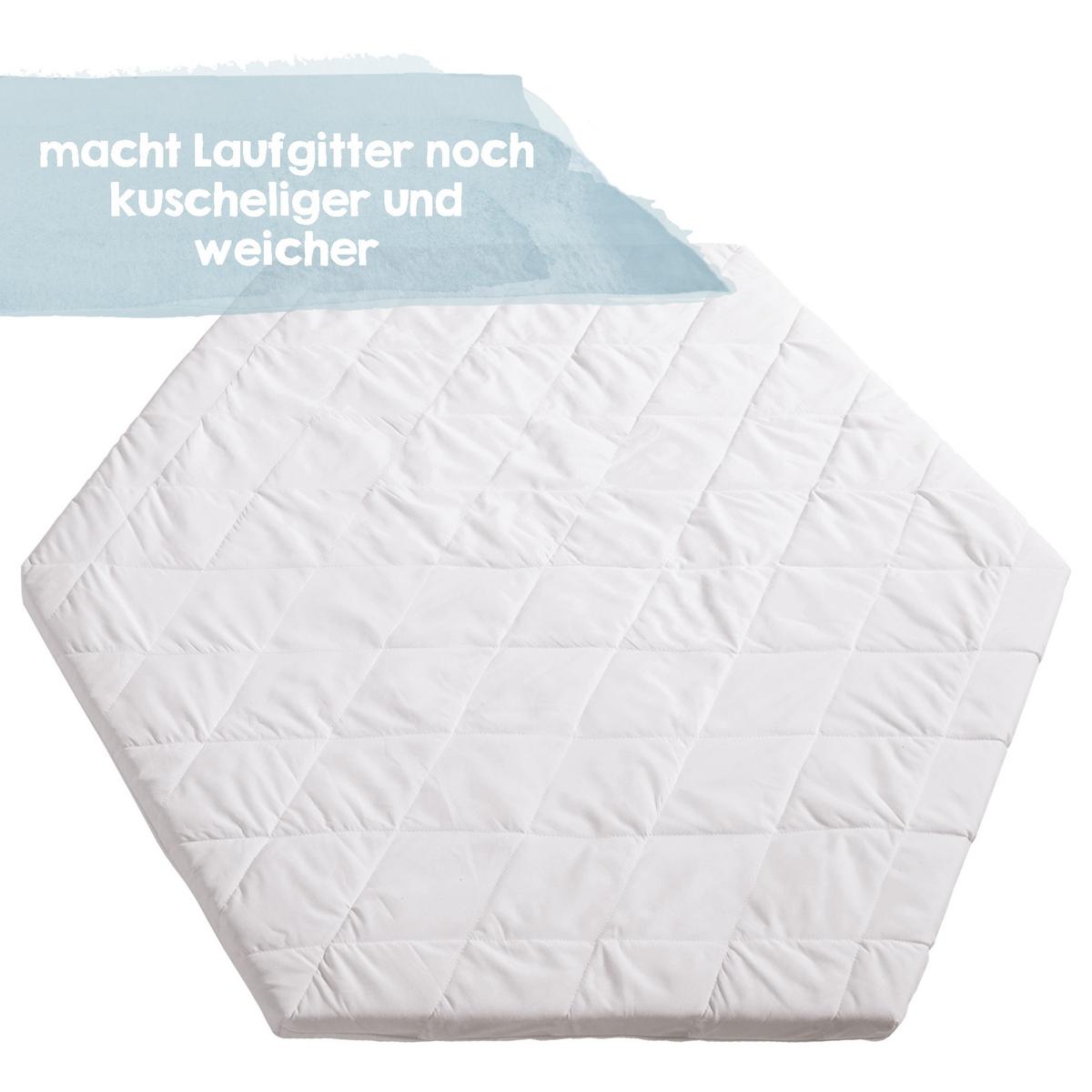 LAUFGITTER inkl. Matratze roba Style grau - Weiß, Holzwerkstoff (118.5/72.5/103.5cm) - Roba