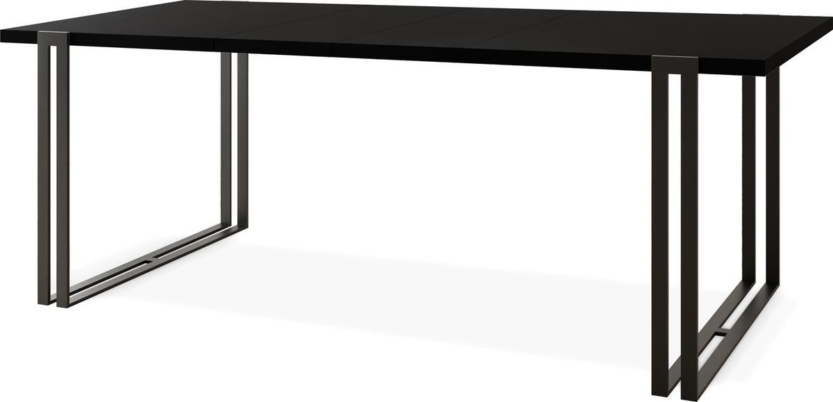 ESSTISCH Marco rechteckig ausziehbar, Schwarz 160-260/90/76 cm - Schwarz, Holzwerkstoff/Metall (90/260/76cm) - WFL GROUP