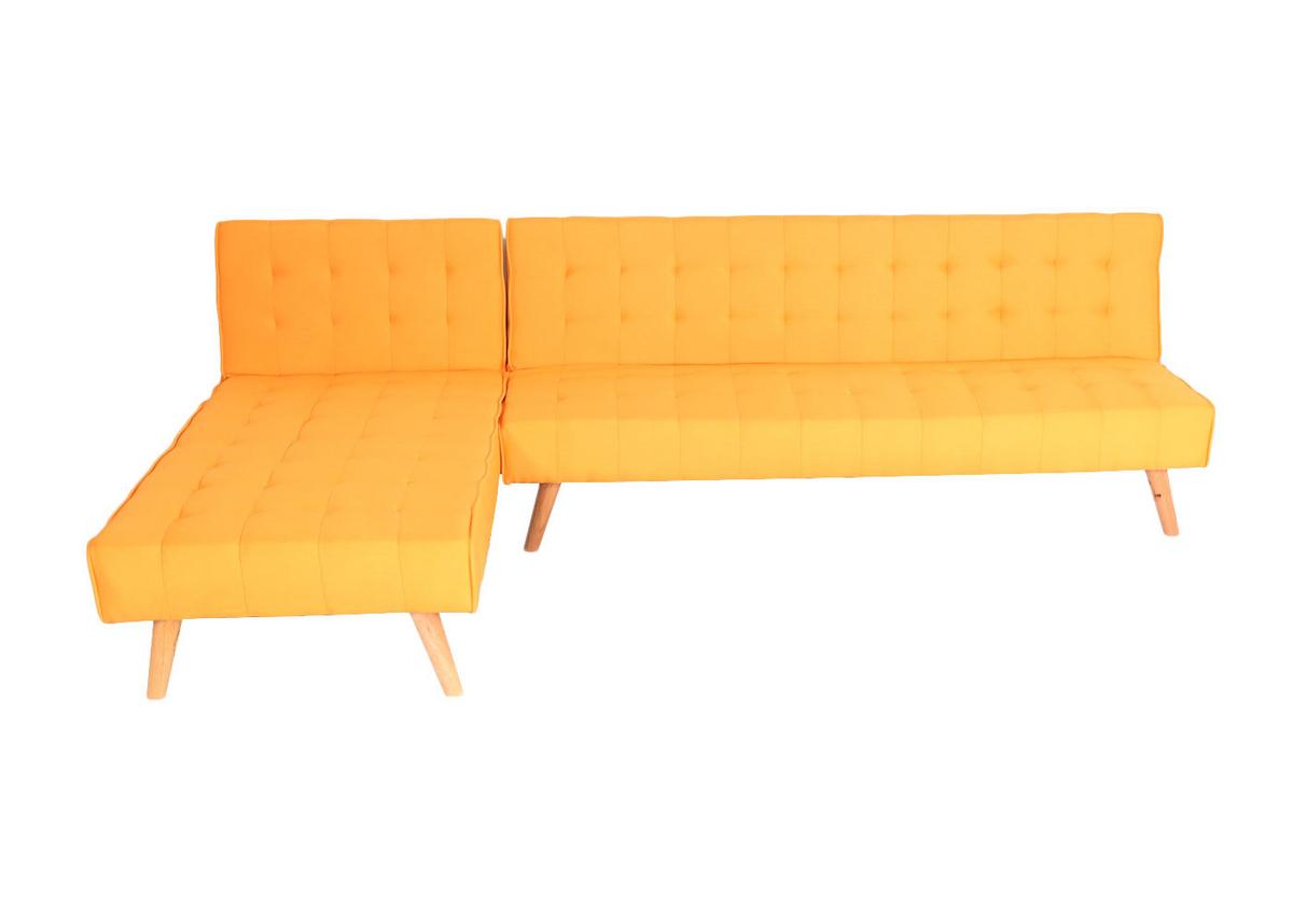 ECKSOFA Gelb - Gelb, Textil (256/176cm) - MCW