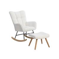SCHAUKELSTUHL White - Weiß, Textil (69/33/69cm) - Urban Meuble