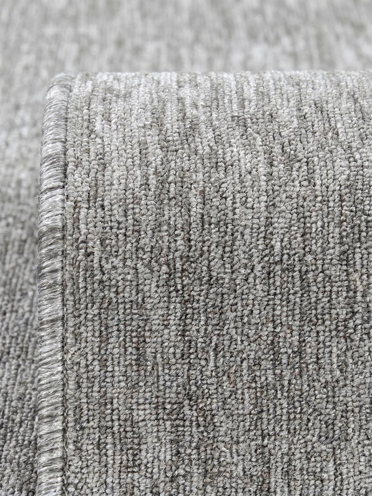 KURZFLORTEPPICH AMMER, einfarbig, Hellgrau, Ø 120 cm - Grau, Textil (120/120cm) - KADIMA DESIGN