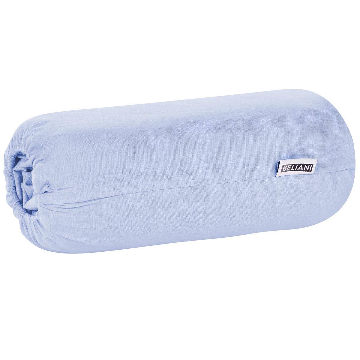 SPANNBETTLAKEN 160/200 cm Baumwolle Hellblau Janbu - Hellblau, Textil (160/200cm) - Beliani