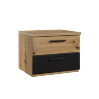 NACHTTISCH Alec Holz und Schwarz - Schwarz, Holzwerkstoff (46.3/36.5/40cm) - Petits-meubles