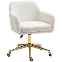 BÜROSTUHL, Höhenverstellbar Schreibtischstuhl, Relaxsessel, Drehstuhl, Cremeweiß - Beige, Textil (61/88/60cm) - HOMCOM