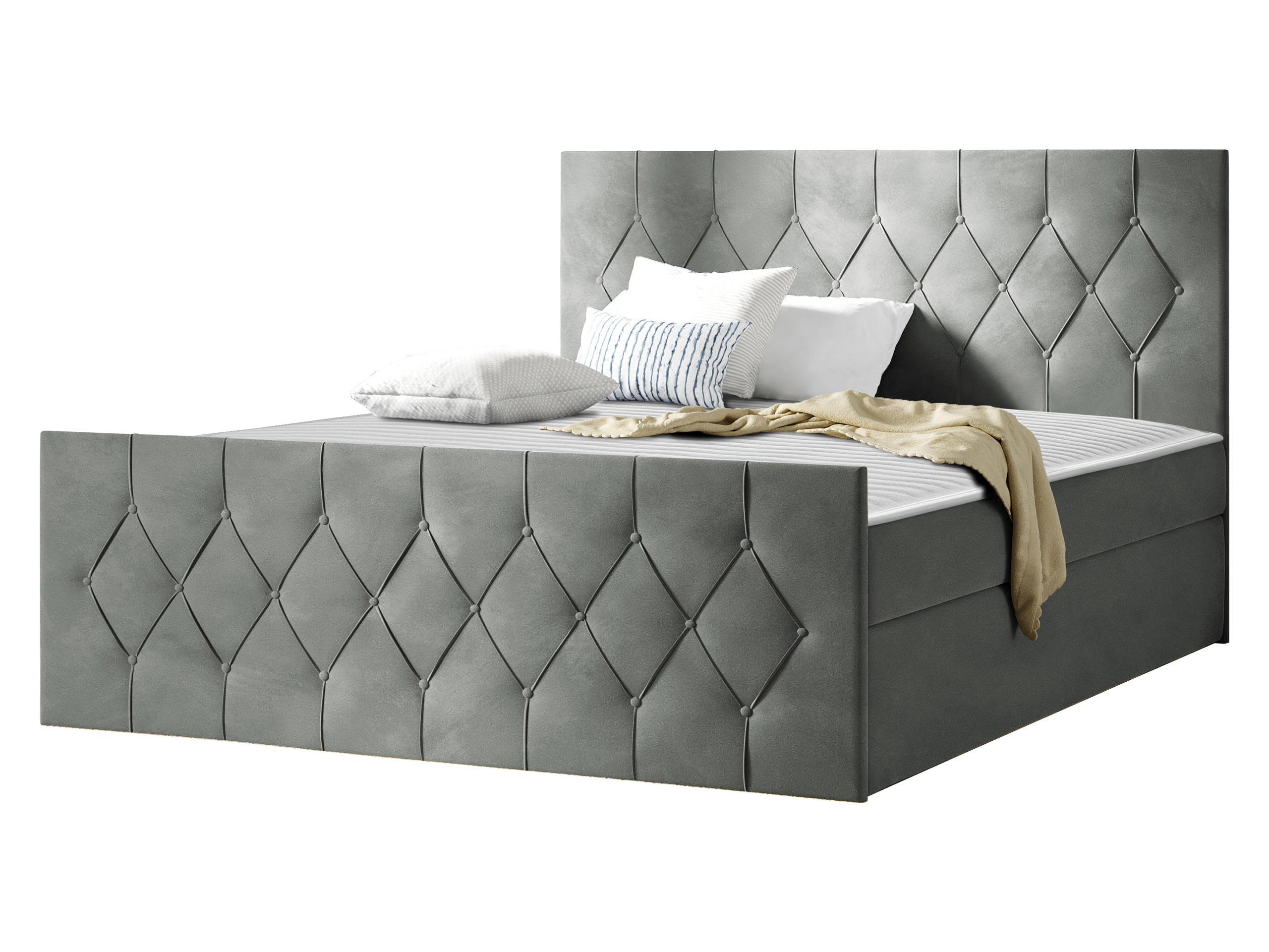 BOXBETT Sky Lux - H3 - Grau, Holz (160/200cm) - MIRJAN24