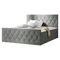 BOXBETT Sky Lux - H3 - Grau, Holz (160/200cm) - MIRJAN24