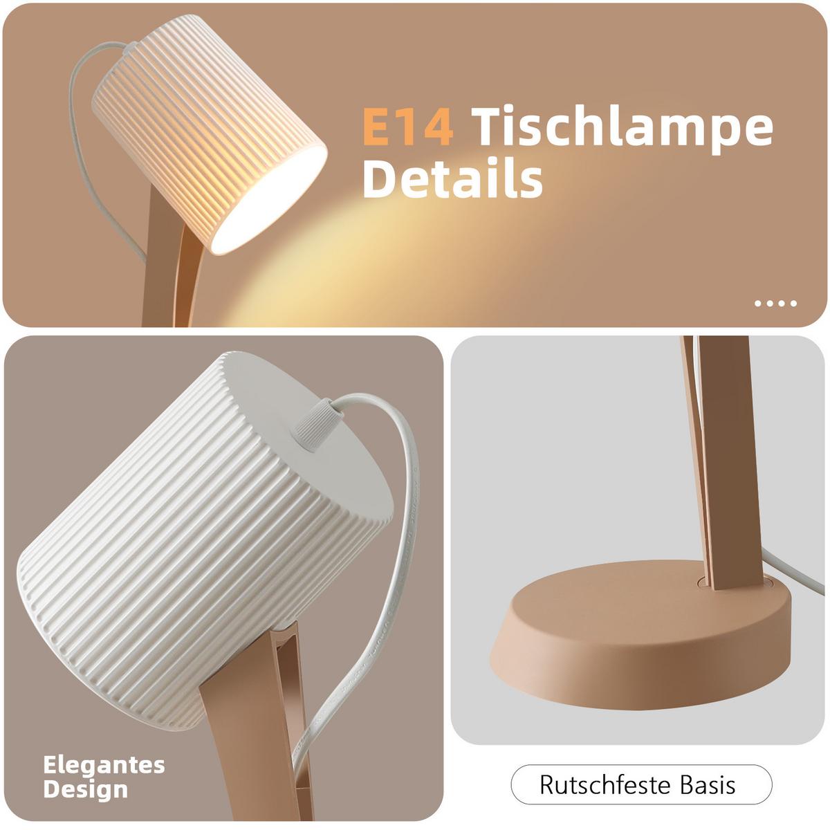 TISCHLEUCHTE Nauman (2er-Set) - Braun, Kunststoff (37.4/14/19.5cm) - Nettlife
