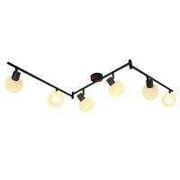 DECKENSTRAHLER Levi 6-flammig 150/10/17.5cm - Schwarz, Metall (150/10/17.5cm) - Nettlife