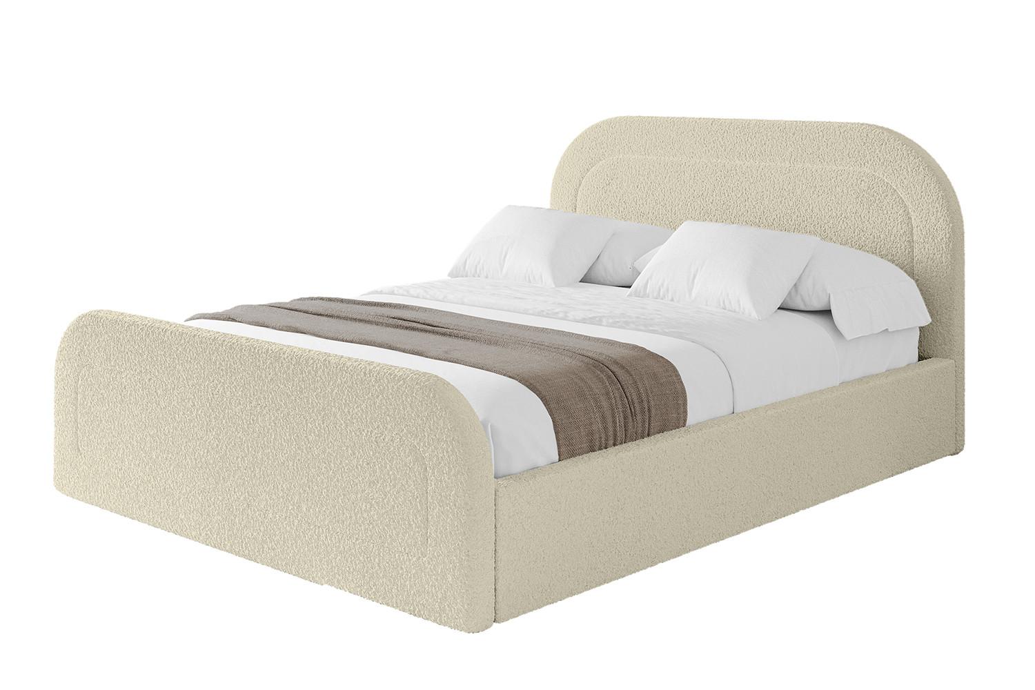 POLSTERBETT mit Bettkasten, Fußteil und Lattenrost, Boxbett ohne Matratze - LERAY-Z 120x200 Beige - Taupe, Holzwerkstoff/Textil (120/200cm) - ALTDECOR