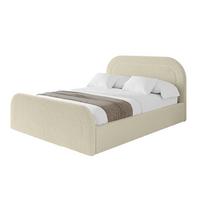 POLSTERBETT mit Bettkasten, Fußteil und Lattenrost, Boxbett ohne Matratze - LERAY-Z 120x200 Beige - Taupe, Holzwerkstoff/Textil (120/200cm) - ALTDECOR