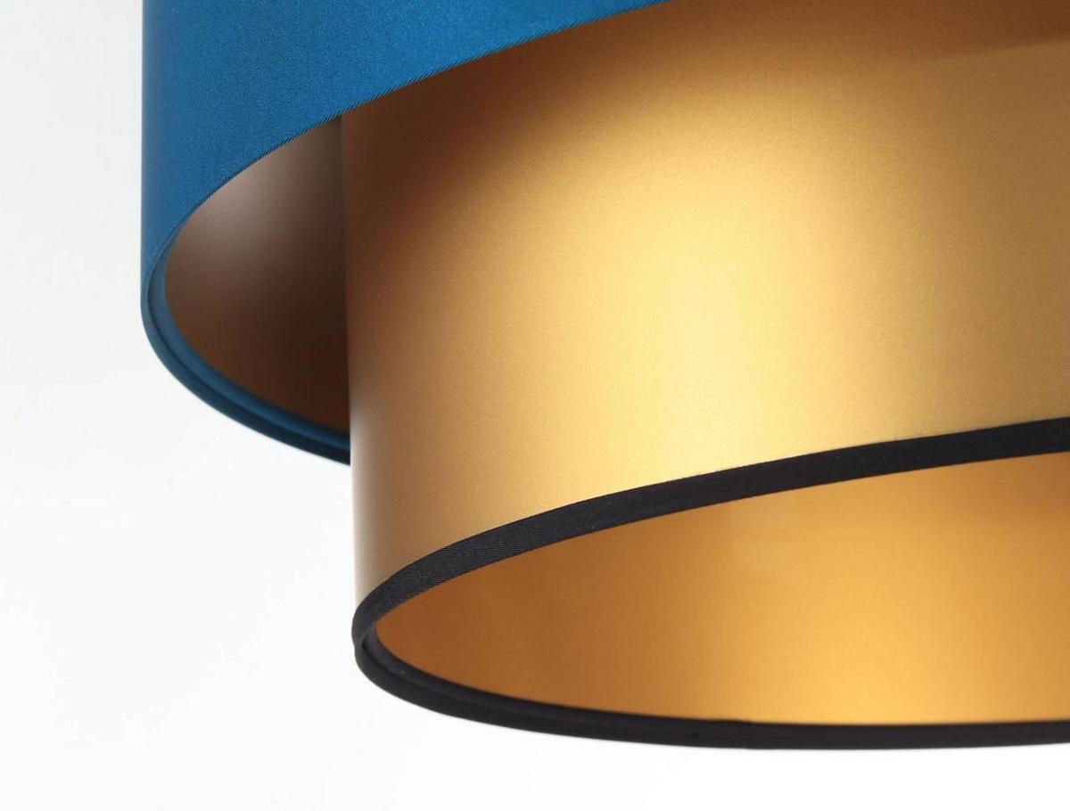 HÄNGELEUCHTE Blau 60/20 cm - Blau/Goldfarben, Kunststoff (60/1/20cm) - ONZENO