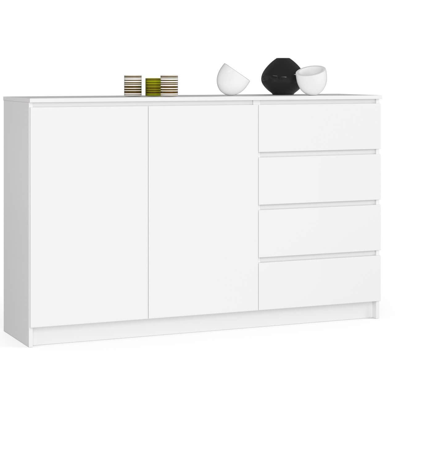 KOMMODE Weiß 99/160/40 - Weiß, Holzwerkstoff (160/99/40cm) - RAUMHIRSCH FURNITURE