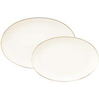 SERVIERPLATTEN-SET Savona Goldlinie creme 2-tlg. - Creme, Keramik (2/2/2cm) - Seltmann Weiden