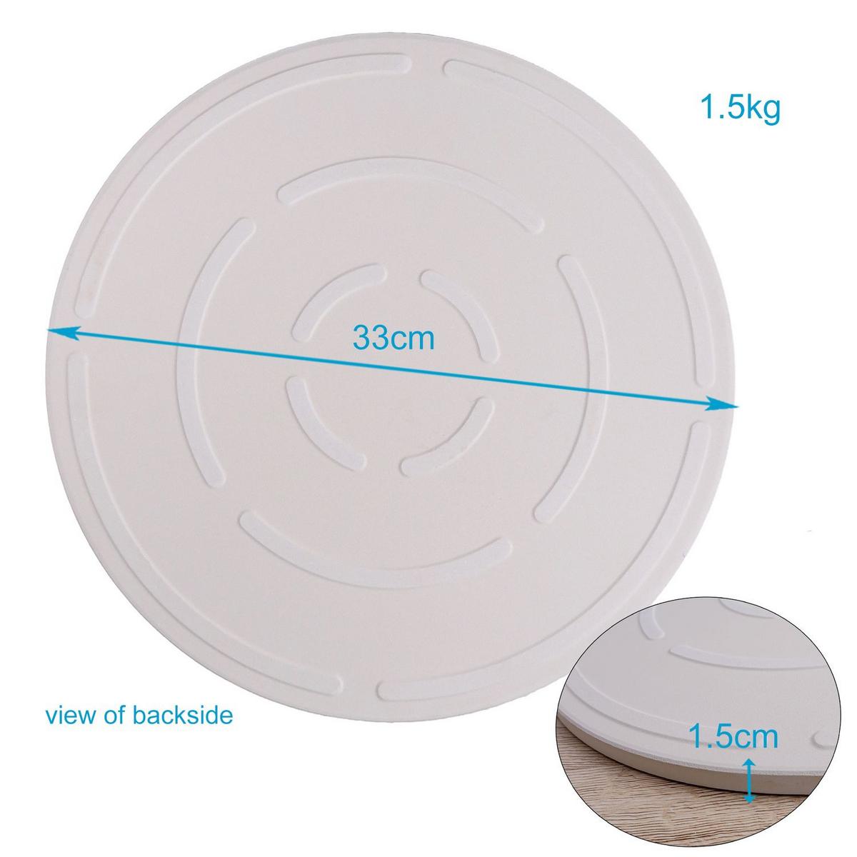 PIZZASTEIN für Grill und Backofen - Beige, Keramik (33/33/1.5cm) - Intirilife