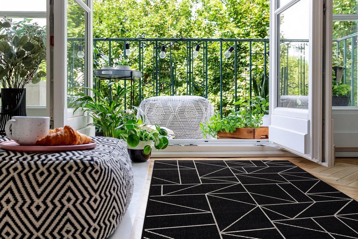 TEPPICH Floorlux 140/200 cm - Schwarz, Textil (140/200cm) - rugsX
