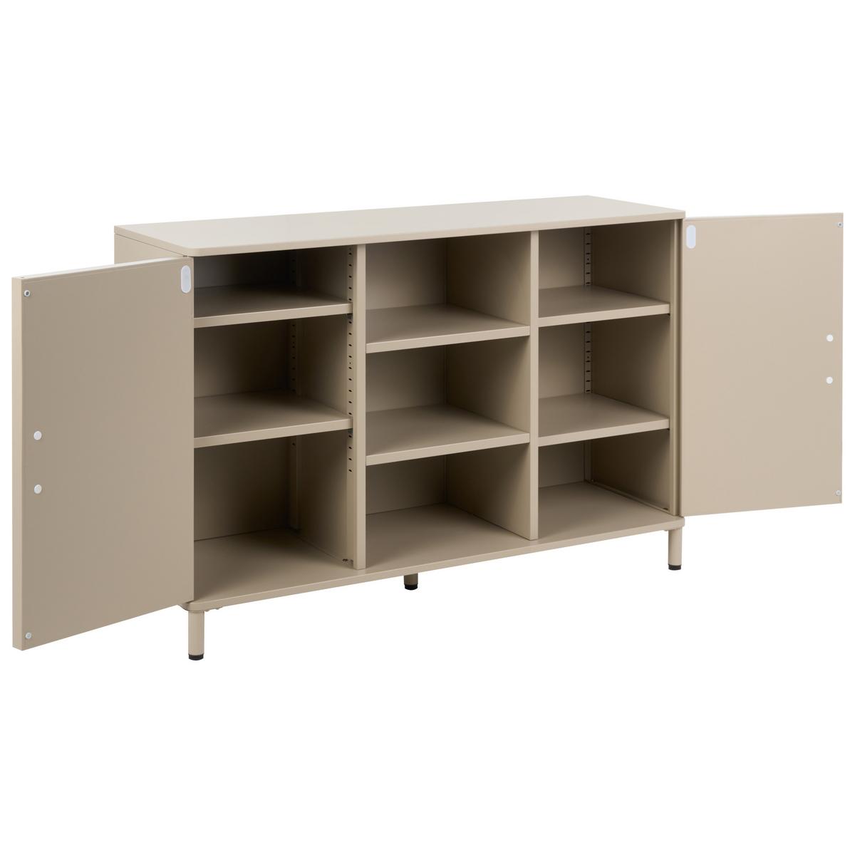 SIDEBOARD Metall Beige Ombura - Beige, Metall (120/80/40cm) - Beliani