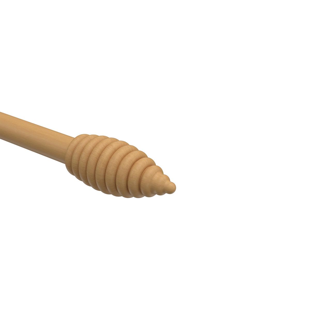 ENDSTÜCKE FÜR GARDINENSTANGEN 16 mm Ø, Asta Buche, Packung 2 Stück - Buchefarben, Holz (6.5/3/3cm) - INTERDECO