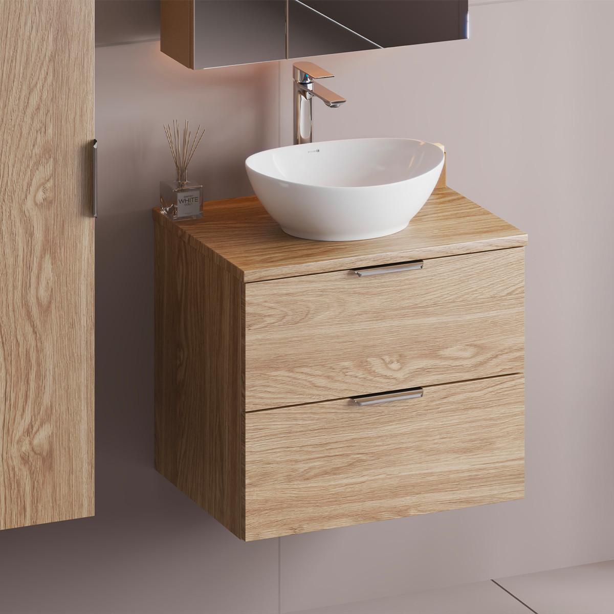 WASCHTISCH 60.6cm Astrid Holz - Braun, Holzwerkstoff (60.6/52.2/46.5cm) - Petits-meubles