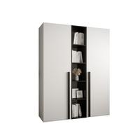 GARDEROBENSCHRANK 130/184/42 - Schwarz/Weiß, Holz/Kunststoff (130/184/42cm) - MÖBEL KRYSPOL