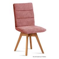 ESSZIMMERSTUHL drehbar (8er-Set) Dorle 47x92x60 Eiche geölt/Rosewood - Eichefarben/Dunkelrosa, Kunststoff (60/92/47cm) - 58aufmkessel