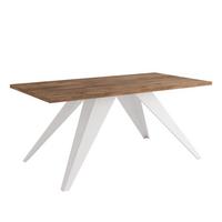 COUCHTISCH AIRA 120/60/48 cm Rechteckig, Weiß/Lefkas-Eiche - Eiche San Remo/Weiß, Metall (60/120/48cm) - Idohome