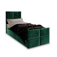 BOXBETT ARIEL 100 100x200 cm mit Matratze und Topper - Grün - Grün, Holz (100/200cm) - MASSENO