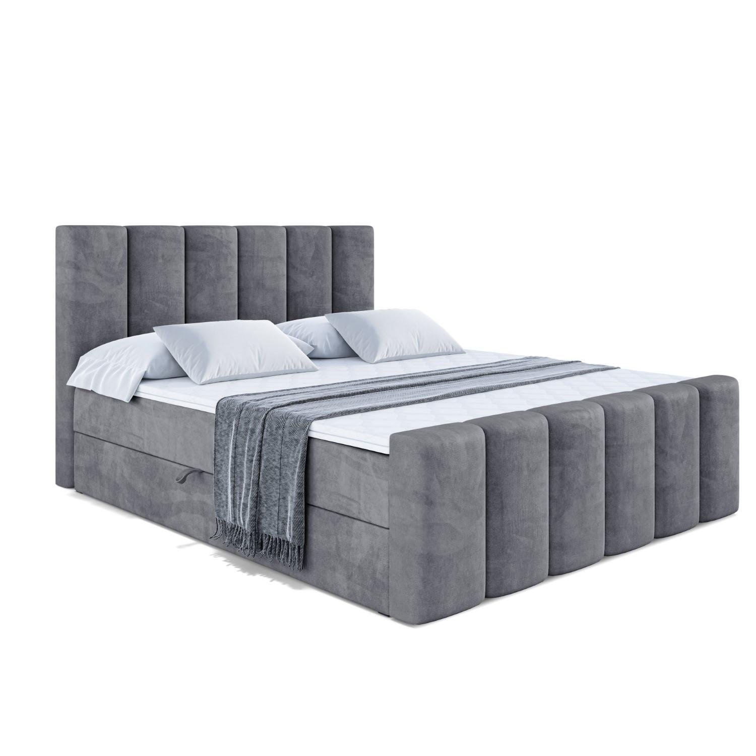 BOXBETT BOXI1-Z - 140x200 cm - H4 - Dunkelgrau - Dunkelgrau, Holzwerkstoff (140/200cm) - ALTDECOR