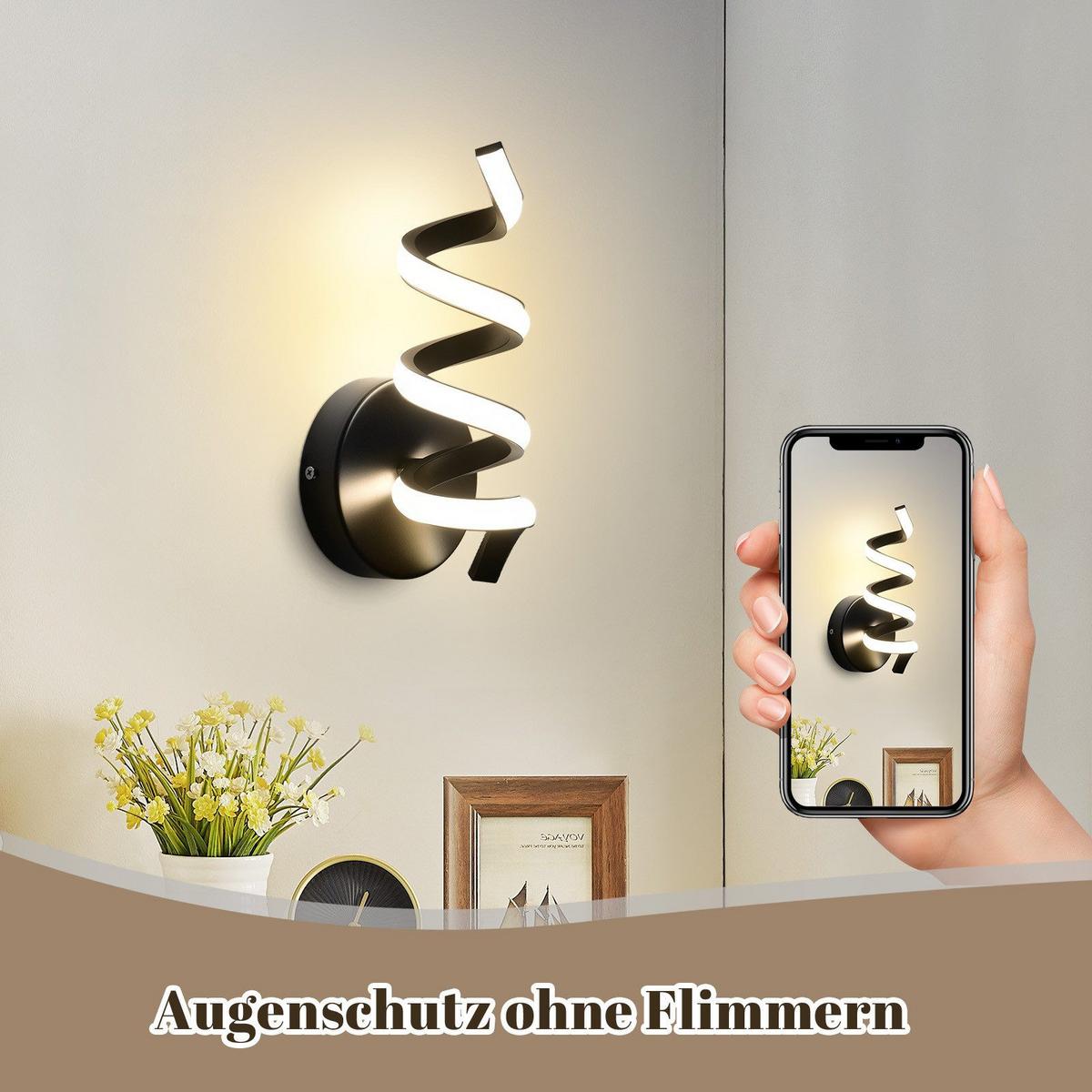 LED - WANDLEUCHTE Seethos 12.0/11.0/26.0 cm - Schwarz, Metall (12/11/26cm) - ZMH