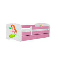 KINDERBETT Meerjungfrau mit Schublade 160/80 90/61/164 - Rosa, Holzwerkstoff (80/160cm) - RAUMHIRSCH FURNITURE