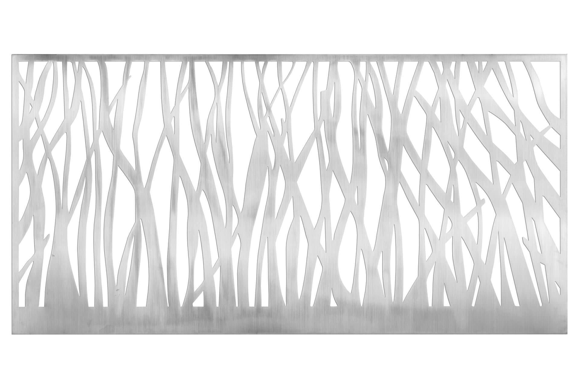 WANDDEKO Silber 120/60 cm - Silberfarben, Metall (6/60/3cm) - KUNSTLOFT
