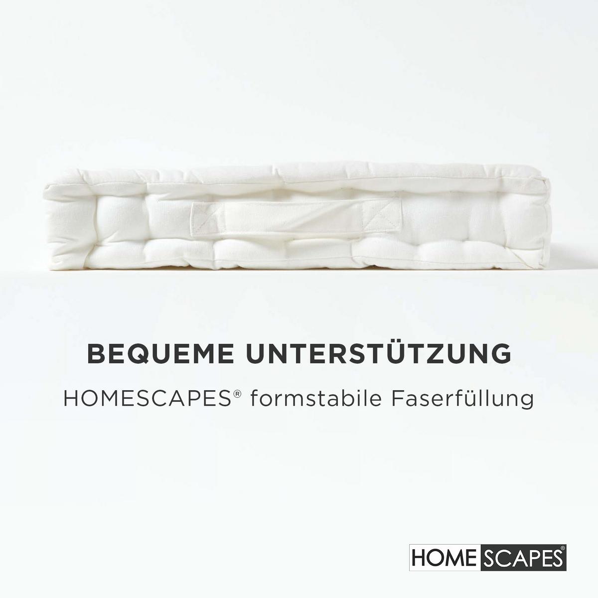 SITZKISSEN creme 50/50/10 cm – Bodenkissen unifarben - Creme, Textil (50/50/10cm) - Homescapes