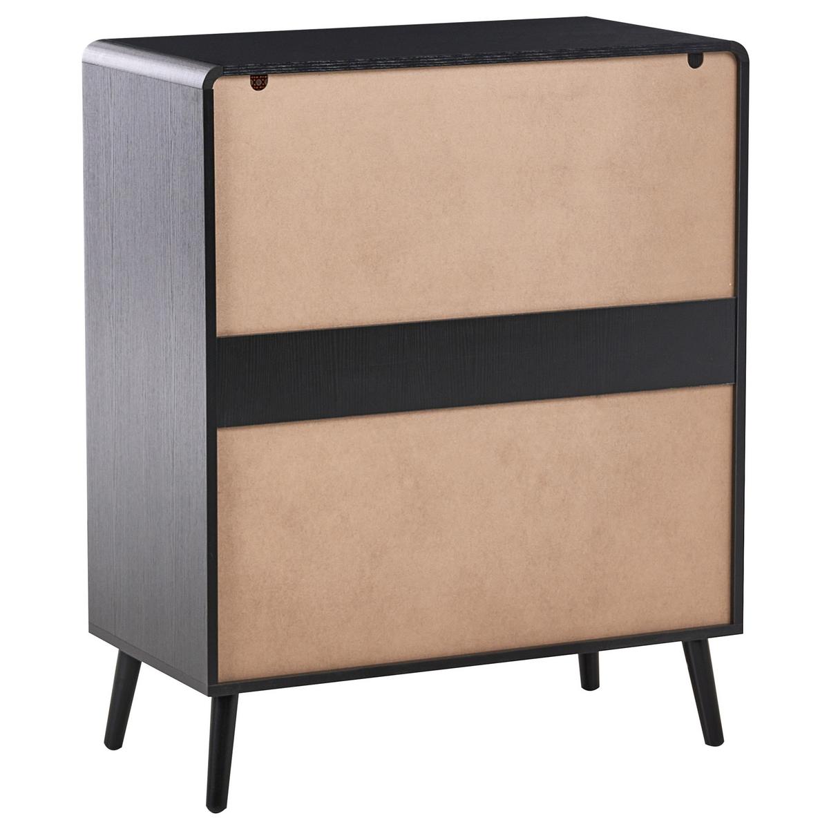 KOMMODE mit 4 Schubladen Schwarz Moura - Schwarz, Holzwerkstoff (80/98/40cm) - Beliani