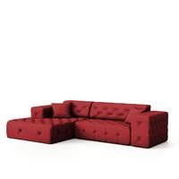 ECKSOFA Chantal - Rot, Holzwerkstoff/Textil (266/171cm) - Fun Möbel