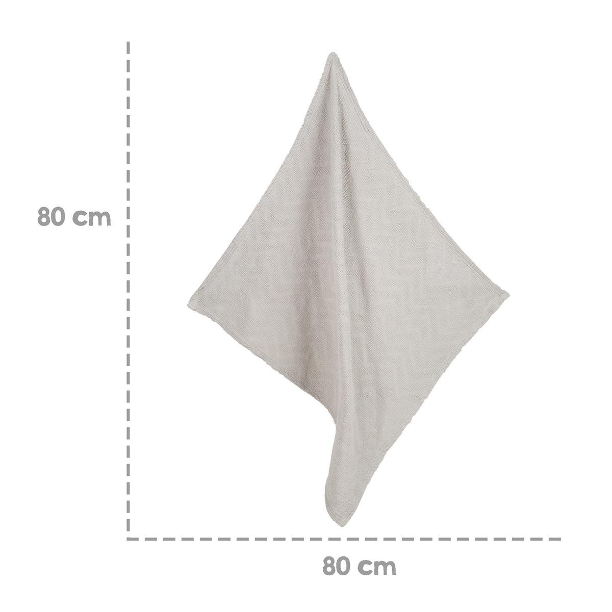 DECKE IN STRICKOPTIK 80 x 80 cm Lil Planet grau - Hellgrau, Textil (80/80cm) - Roba