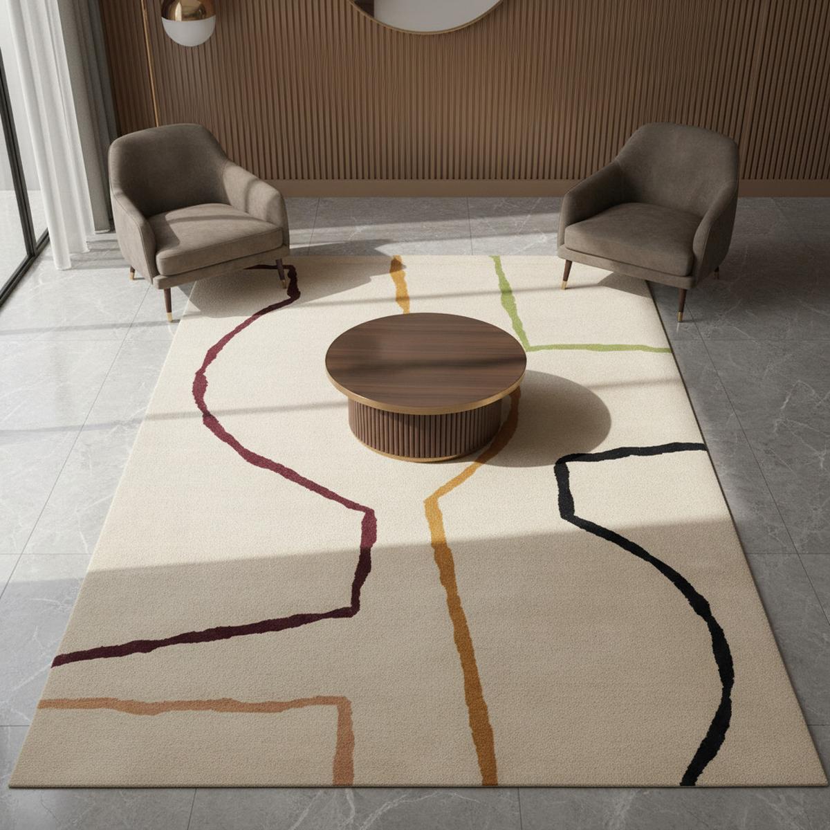 WOLLTEPPICH ELAN-Omont, geometrisch-abstrakt, Beige, 200 x 290 cm - Beige, Textil (200/290cm) - KADIMA DESIGN