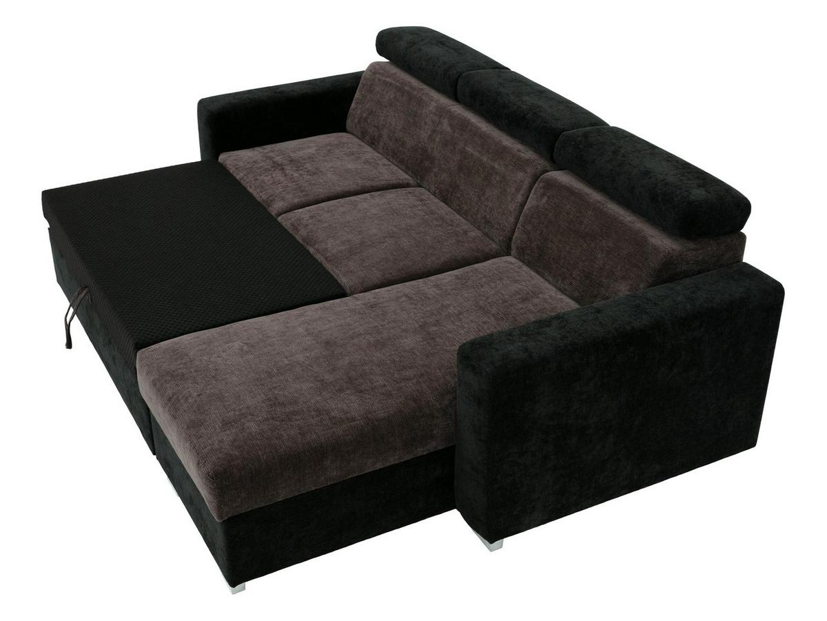 ECKSCHLAFSOFA Pedro 2rLC - Silberfarben/Grün, Holz/Kunststoff (235/170cm) - MIRJAN24