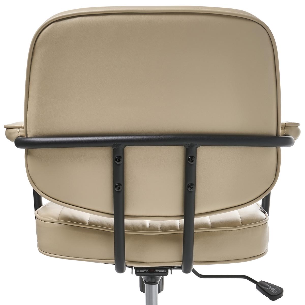 SCHREIBTISCHSTUHL Kunstleder Beige Berne - Beige, Kunststoff (60/80/60cm) - Beliani