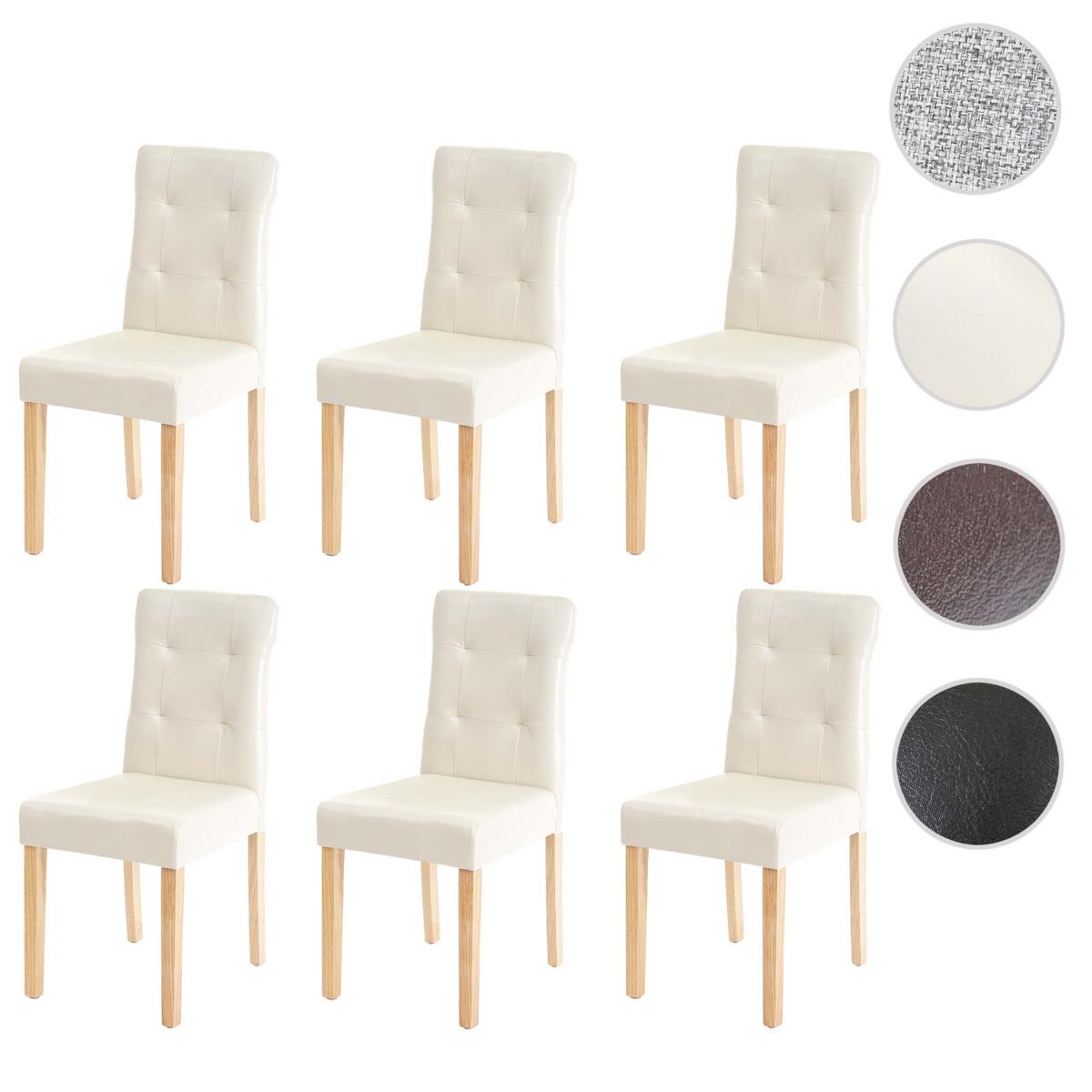 ESSZIMMERSTUHL Beige 6er-Set - Beige/Creme, Textil (41/88/55cm) - MCW