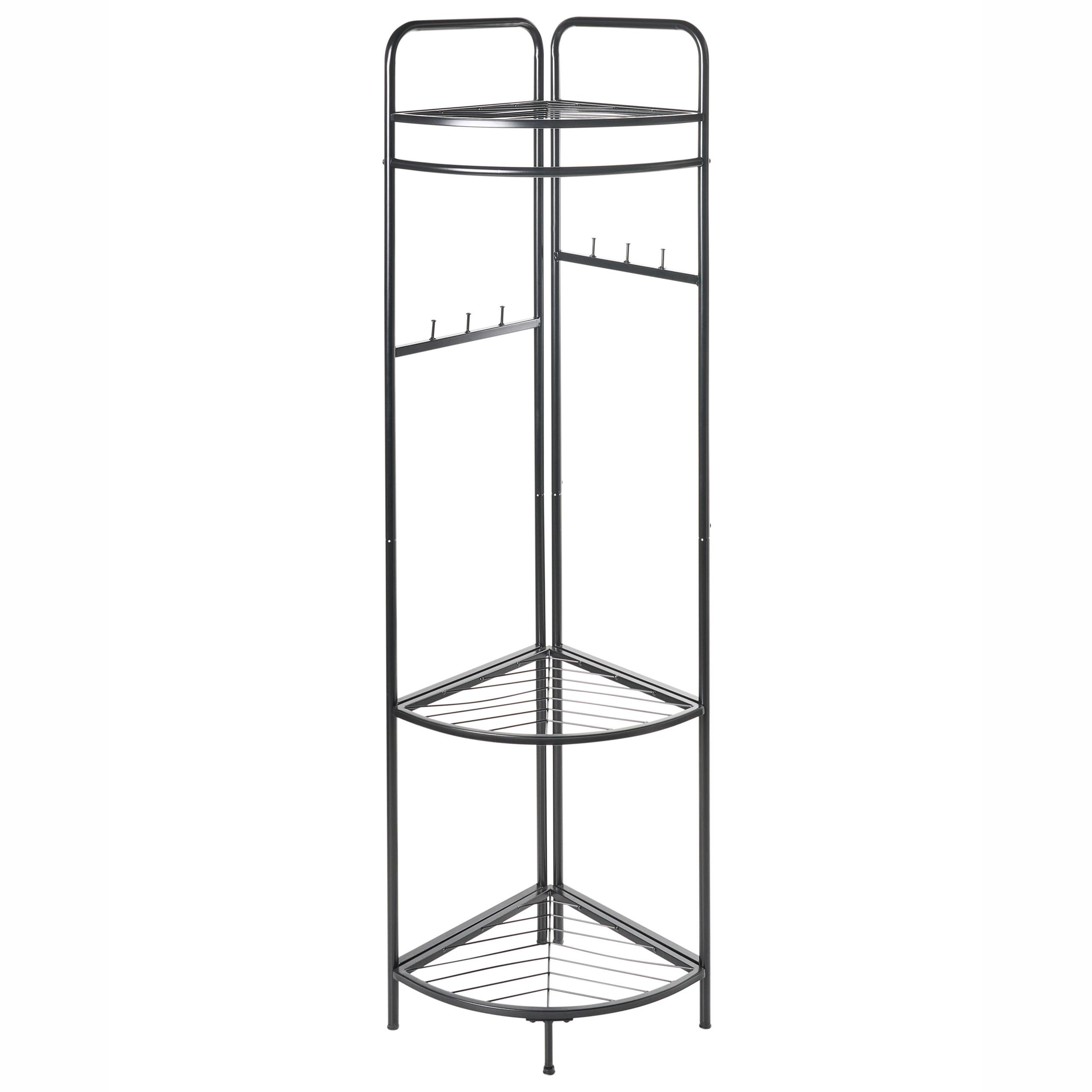ECK-GARDEROBENSTÄNDER Schwarz Lawton - Schwarz, Metall (53/160/37cm) - Beliani