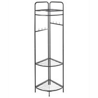 ECK-GARDEROBENSTÄNDER Schwarz Lawton - Schwarz, Metall (53/160/37cm) - Beliani
