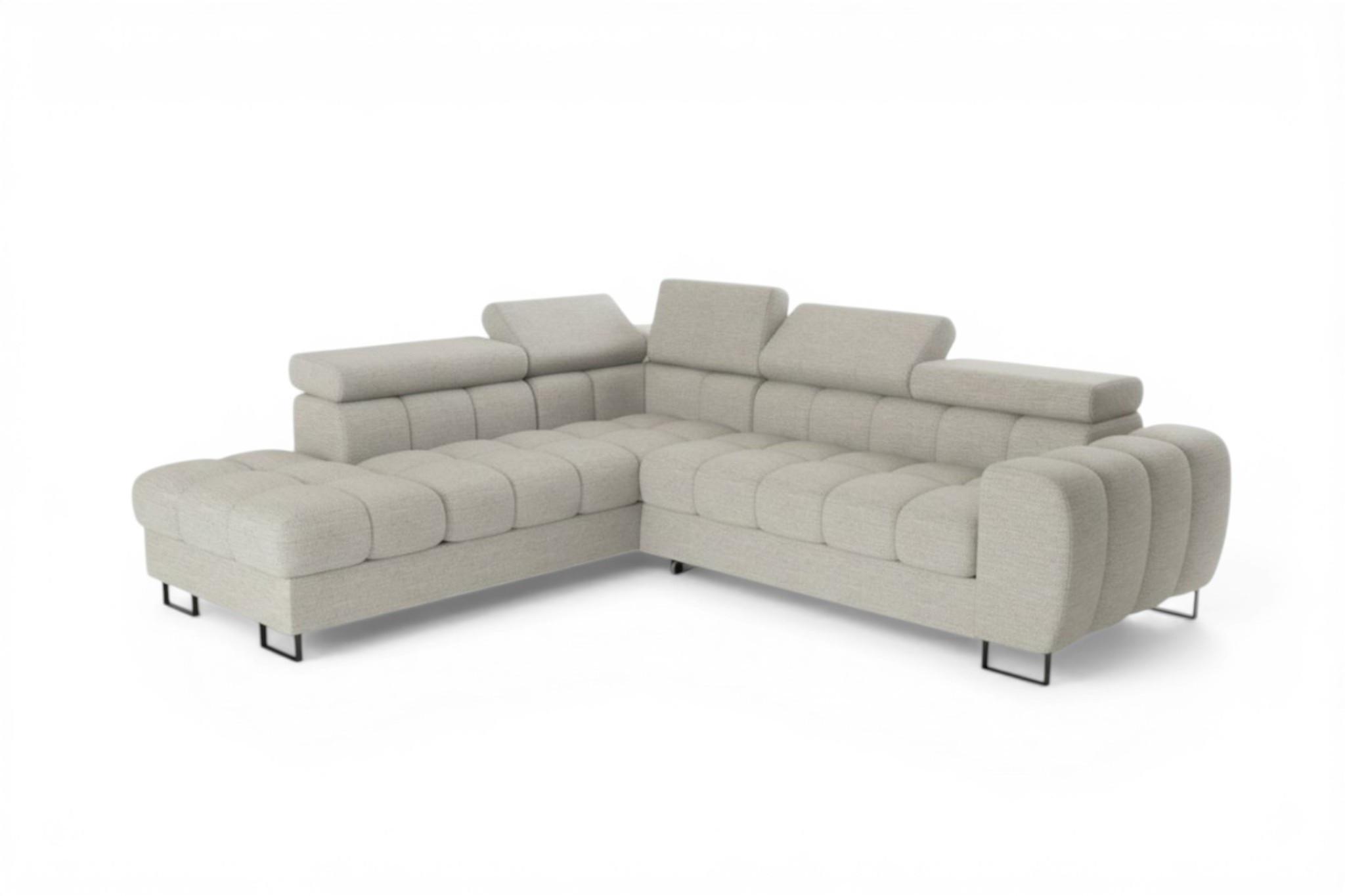 ECKSOFA Bastien Max Mit Schlaffunktion - Beige, Holzwerkstoff/Textil (225/260cm) - Fun Möbel